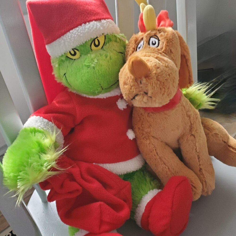 Grinch and Max stuffed Christmas